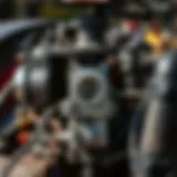 Components of the Ford 641 Workmaster Carburetor Detailed view of Ford 641 Workmaster carburetor components