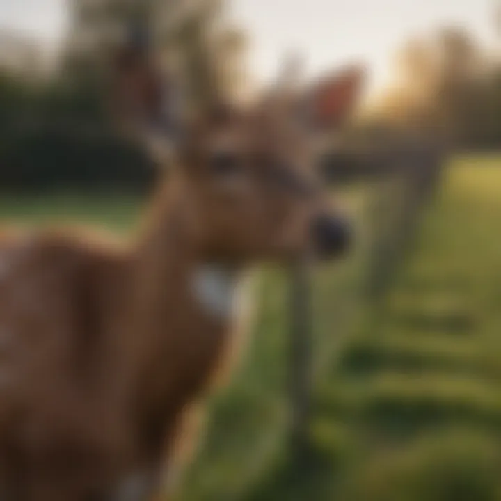 Close-up of Gallagher deer fence technology