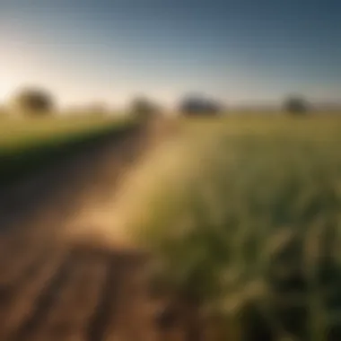 Agricultural Applications of Glitter Dust Spray A vibrant field enhanced with glitter dust spray showcasing its agricultural applications.
