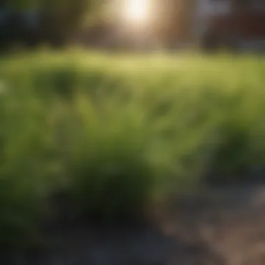 Lush green lawn showcasing different grass types