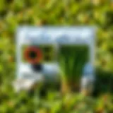 Detailed view of grass testing kit components