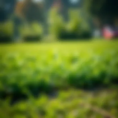 Healthy turf landscape after testing