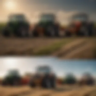 Brand Comparison of Harvest Tractors A comparison chart of different brands of harvest tractors and their specifications.
