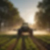 Precision herbicide sprayer in action on a farm field