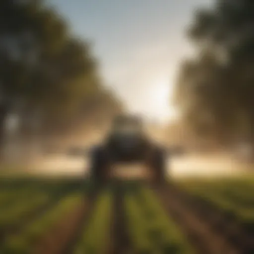 Precision herbicide sprayer in action on a farm field