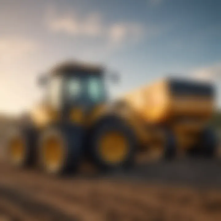 Sustainable agricultural practices utilizing construction machinery