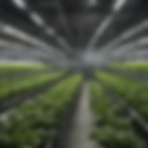 A detailed view of hydroponic equipment showcasing various systems.