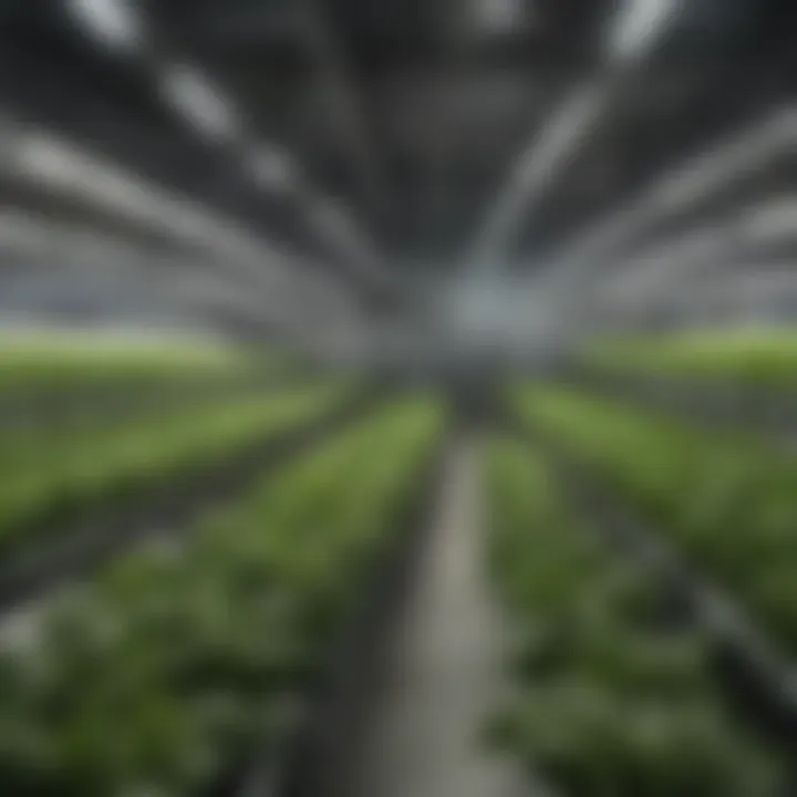 A detailed view of hydroponic equipment showcasing various systems.