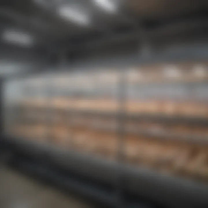 A close-up of the temperature and humidity controls on a large chicken incubator