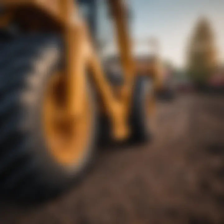 Close-up of a well-maintained loader fork showcasing its features.