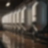 Diverse milker machines in a modern dairy farm setting