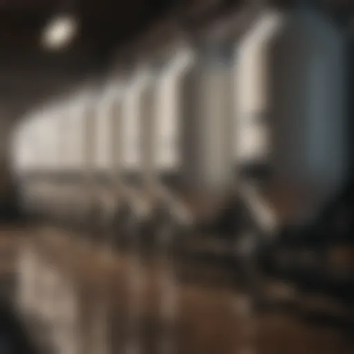 Diverse milker machines in a modern dairy farm setting