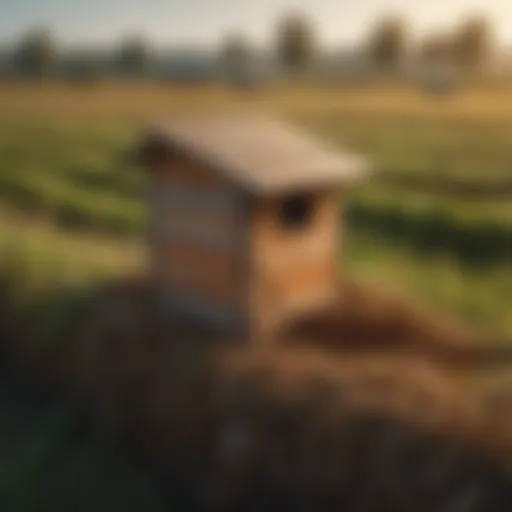A well-designed nesting box in a vibrant agricultural field