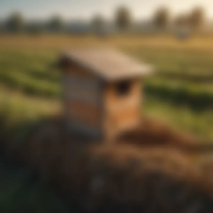 A well-designed nesting box in a vibrant agricultural field