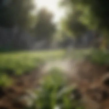 Illustration showcasing the benefits of sustainable irrigation practices