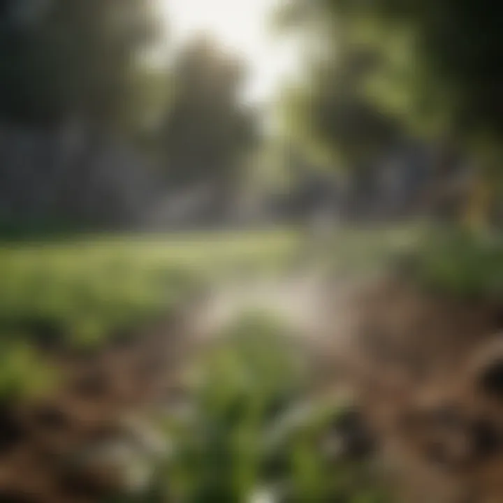 Illustration showcasing the benefits of sustainable irrigation practices