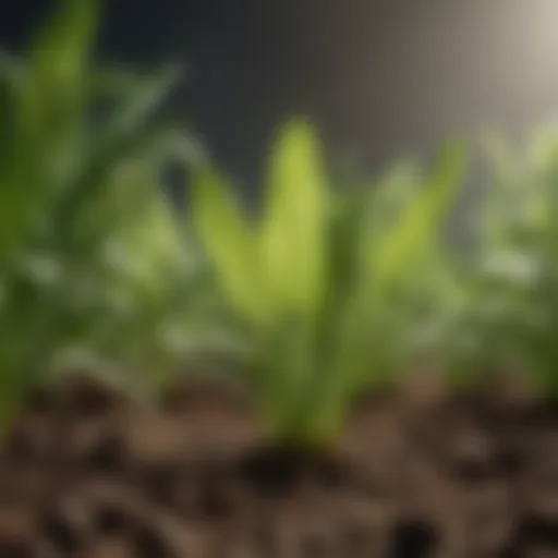 Illustration of nitrogen's role in plant health