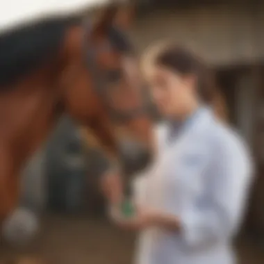 Veterinarian Administering Dewormer