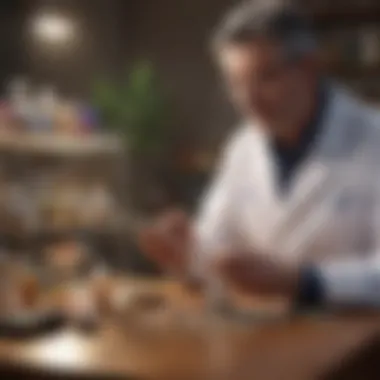 Veterinary Guidance on Medication Administration Veterinarian advising pet owner about medication
