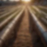 Diverse types of pipe conduits used in agriculture
