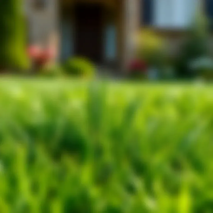 Lush geo zoysia grass in a residential lawn setting