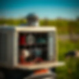 Detailed view of a propane vented heater showcasing its construction and components