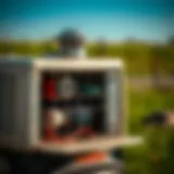 In-Depth Look at Propane Vented Heater Components Detailed view of a propane vented heater showcasing its construction and components