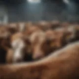 Diverse cattle breeds showcasing genetic variability