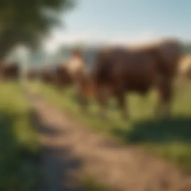 Healthy pasture illustrating livestock management practices