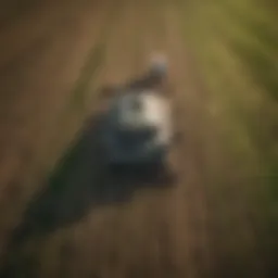 Aerial view of a sustainable farm applying REM vac technology
