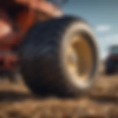 Technical Specifications of Round Bale Movers Close-up of technical specifications on a round bale mover