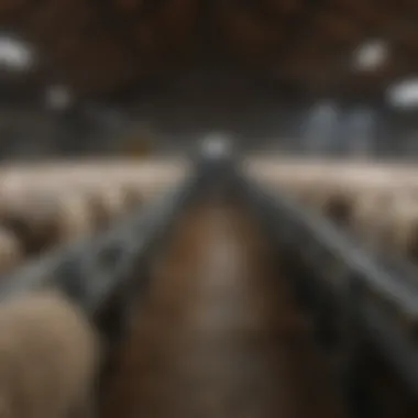 Sheep Dairy Farm Setup A well-maintained sheep dairy farm