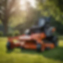 A detailed view of a Simplicity lawn mower bagger showcasing its design and features.