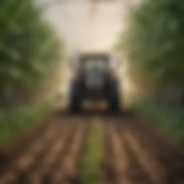 Technological Advancements in Agriculture Illustration depicting technological advancements in agriculture