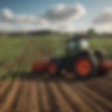 An agricultural field illustrating sustainable farming practices.