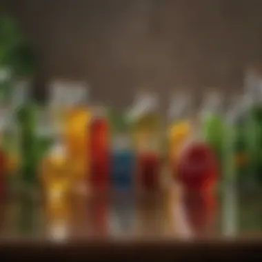 An array of Technaflora nutrients in colorful bottles