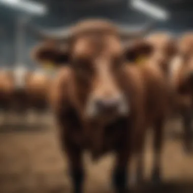 High-quality cattle on display for prospective buyers