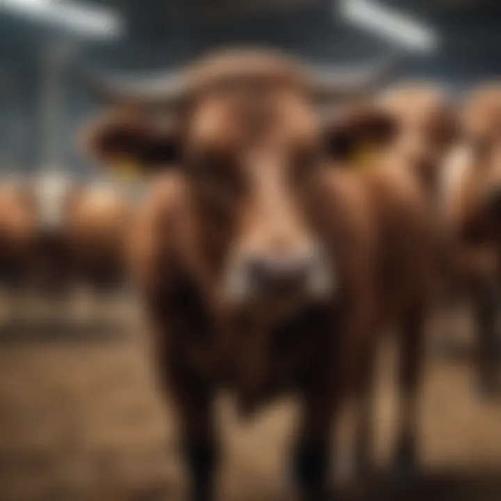 High-quality cattle on display for prospective buyers