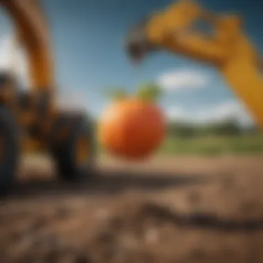 Grapple kit in action during agricultural operations