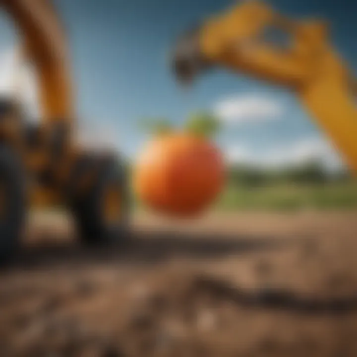 Grapple kit in action during agricultural operations