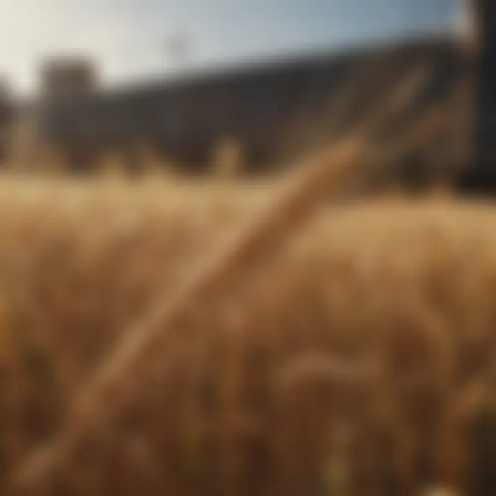 Visual representation of supply chain dynamics affecting wheat prices