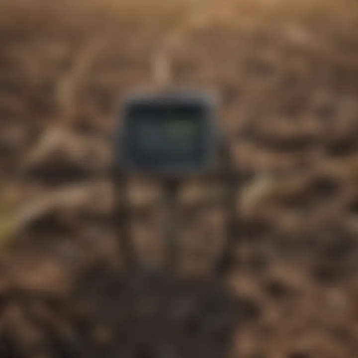 An advanced ecmeter in a field setting indicating soil health