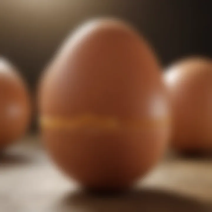 Close-up of a freshly laid egg