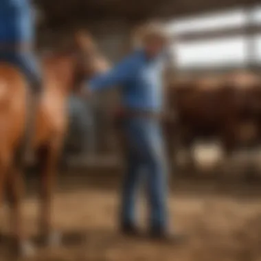 A cattle rancher demonstrating proper hip hoist usage