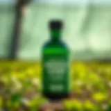 A bottle of Emerald Harvest pH Down with a vibrant background