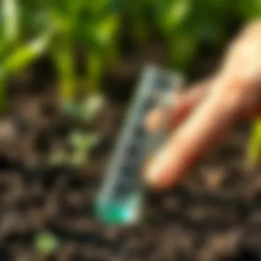 Soil Testing: The Key to Nutrient Absorption Close-up of soil testing for pH levels