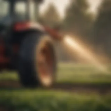 Application of Sprayer Wands in Agriculture Agricultural setting showing a sprayer wand in use for effective spraying
