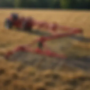 A comparison chart showing various models of three point hitch hay rakes highlighting their features.