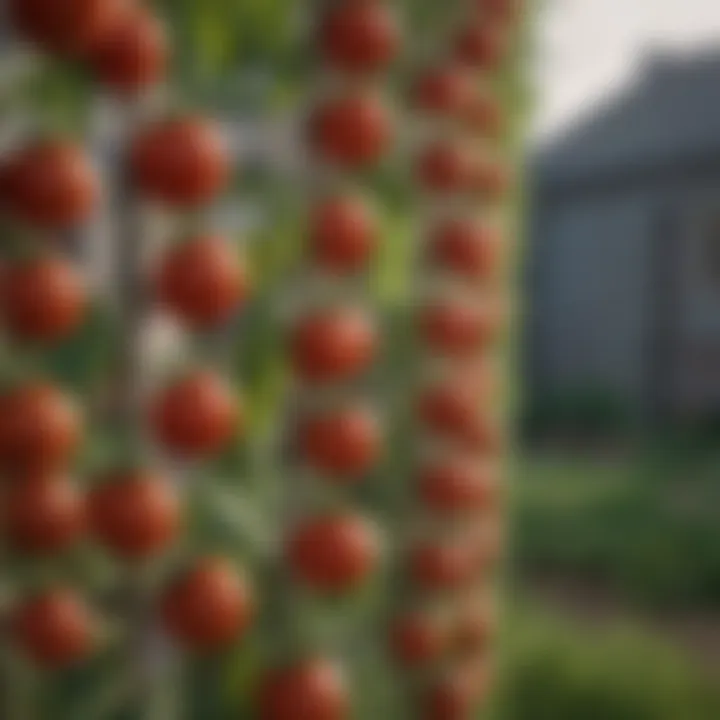 Diagram showing best practices for tomato hook installation