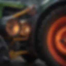Illustration of a Tractor VIN with highlighted components